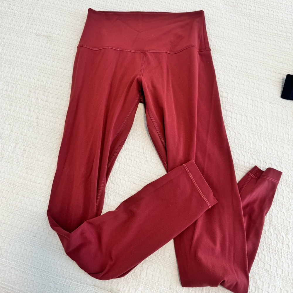 Maroon Lululemon Align High-Waisted Leggings